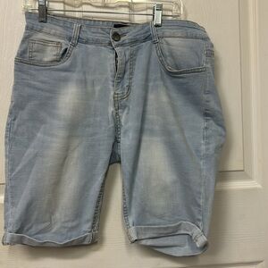 Gingtto Essential Men’s Blue Jean Skinny Fit Shorts 32